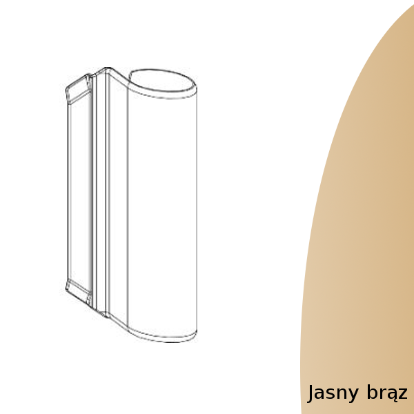 Osłonka łącznika kątowego PVC/AS jasnobrązowa - 42105