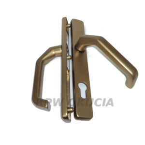 Klamka drzwiowa aluminiowa z szyldem 32/1200 -  złota F4