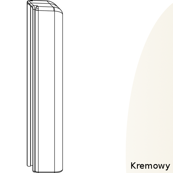 Osłonka dolnego zawiasu skrzydła RAL 9001 - 44245